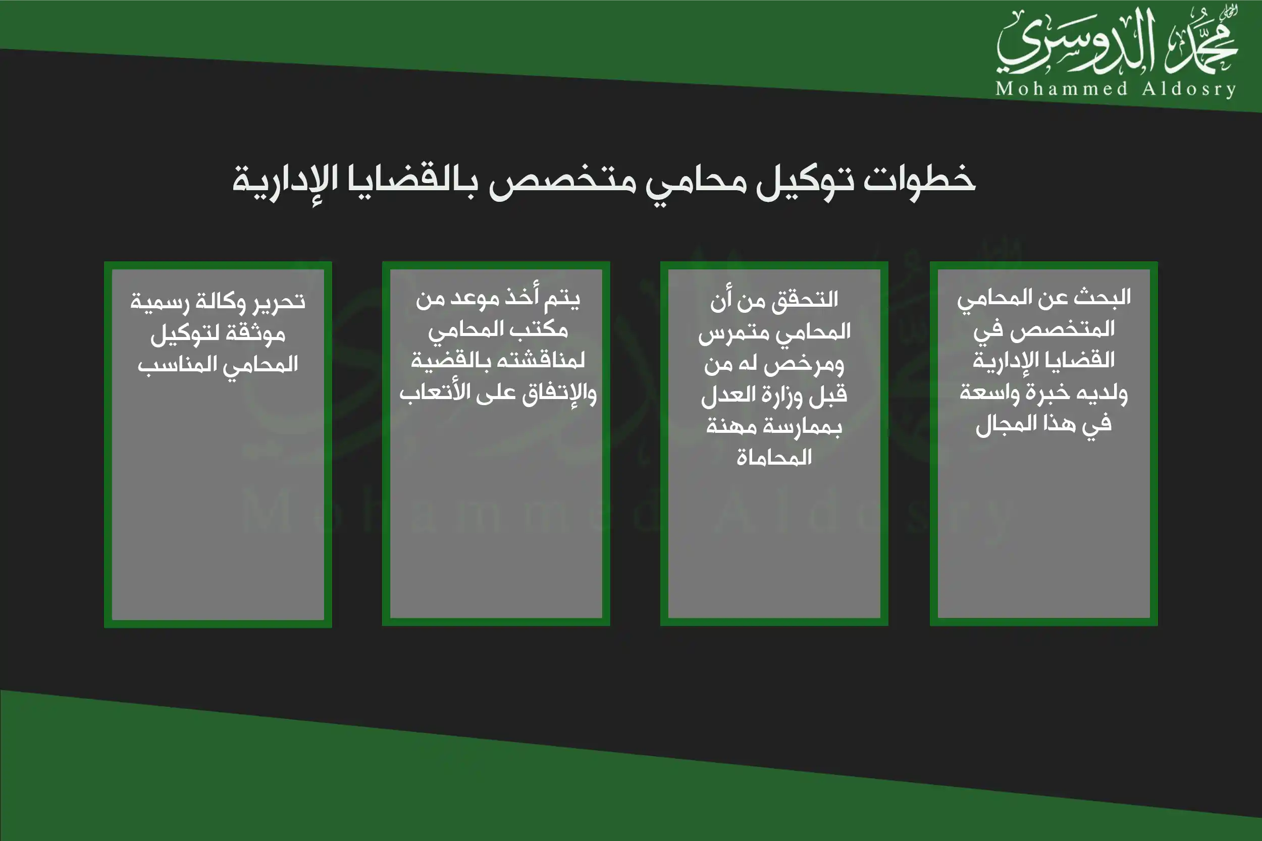 خطوات توكيل محامي متخصص بالقضايا الإدارية