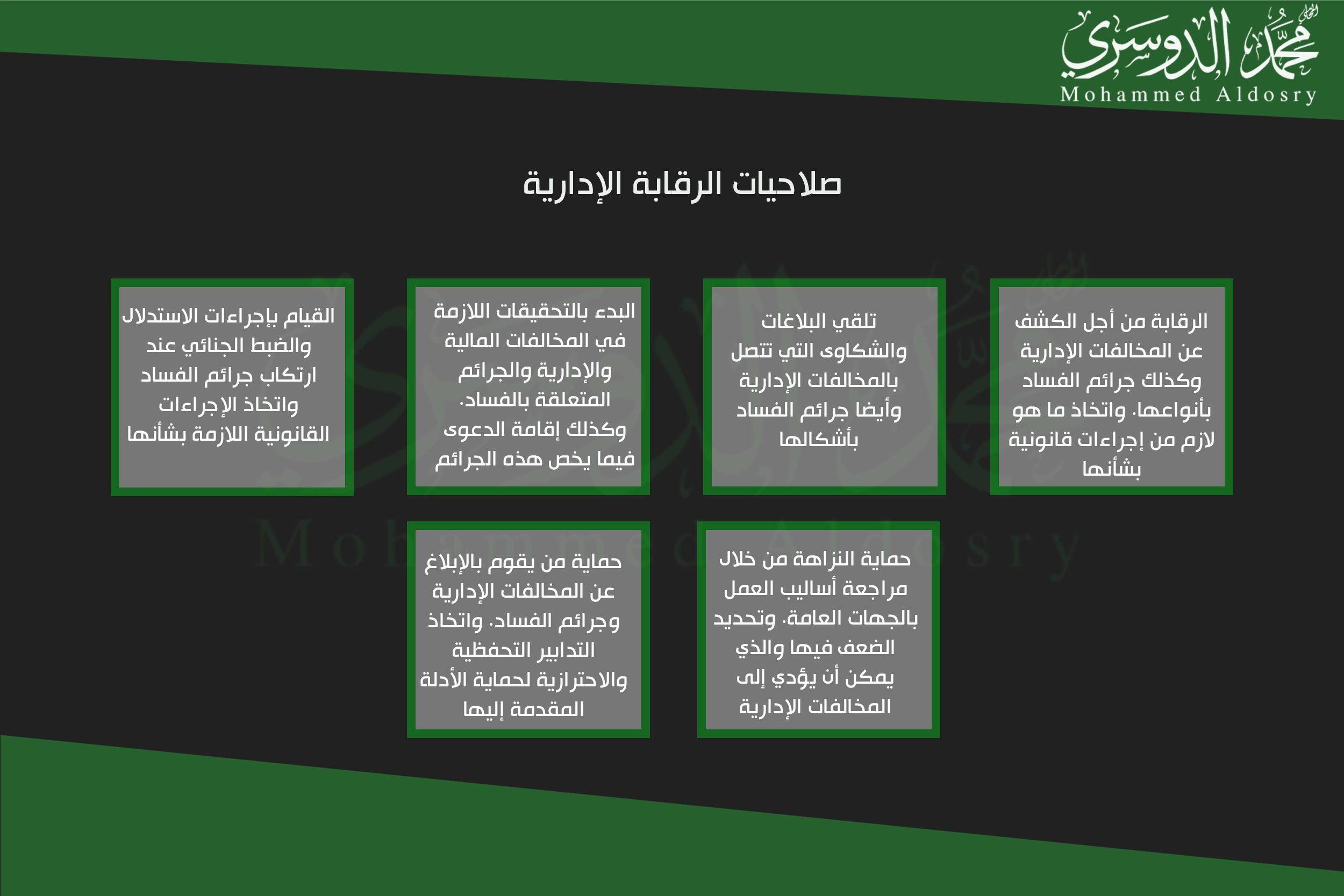 صلاحيات الرقابة الإدارية