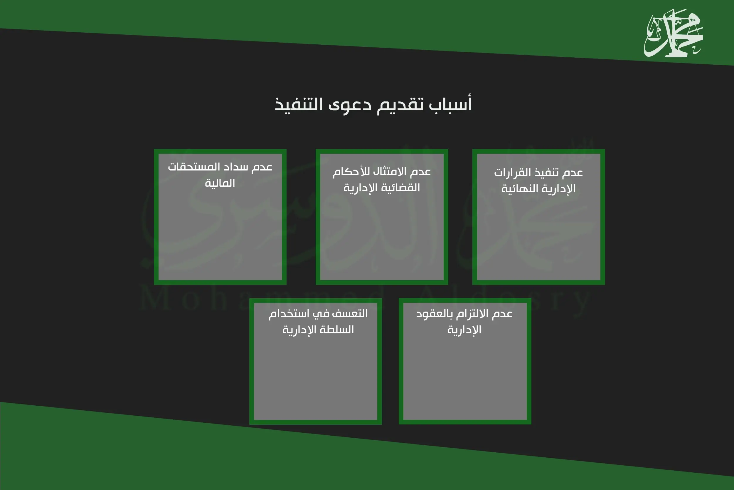 أسباب تقديم دعوى التنفيذ
